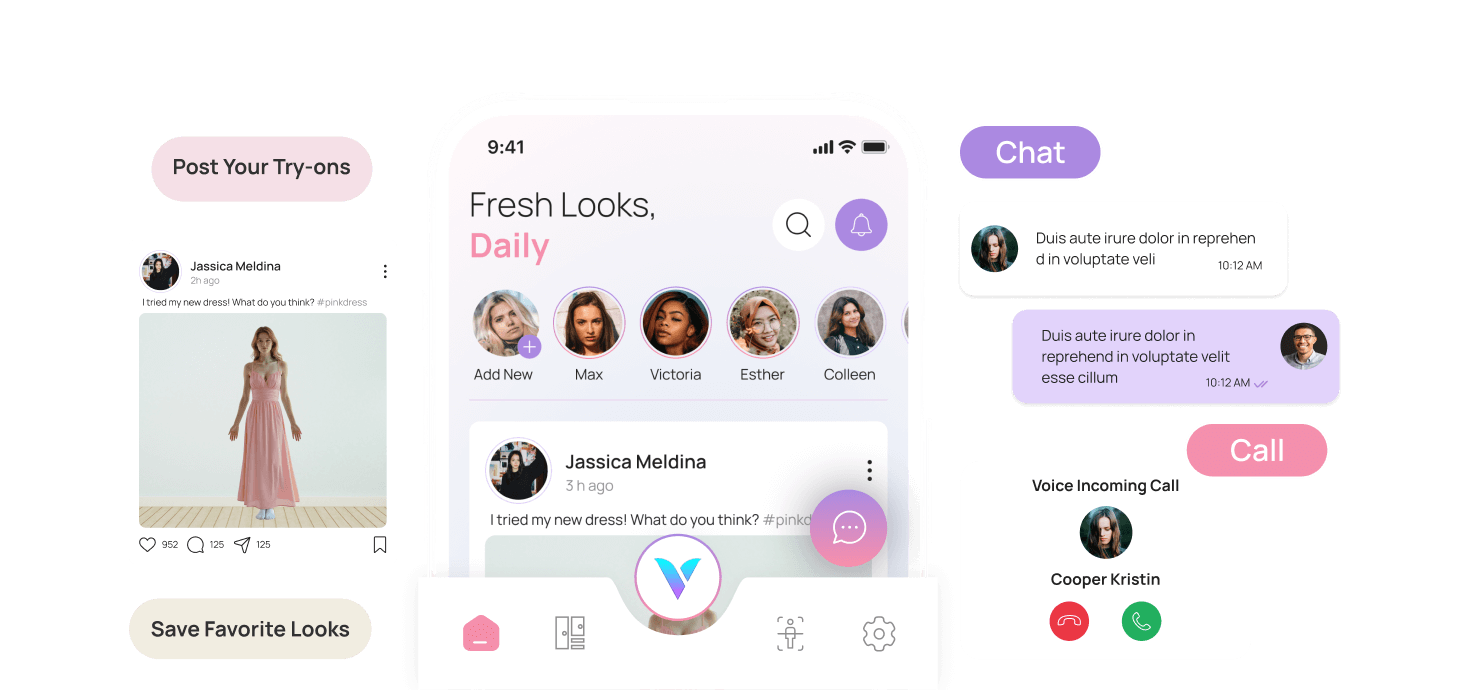 Virtufy style community social feed